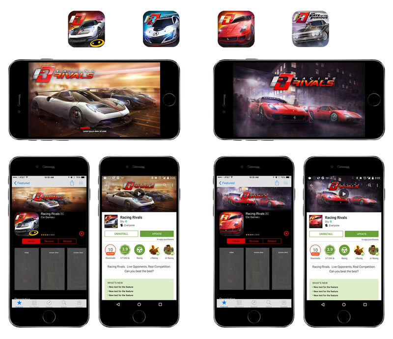 Racing Rivals — app icons and store banners