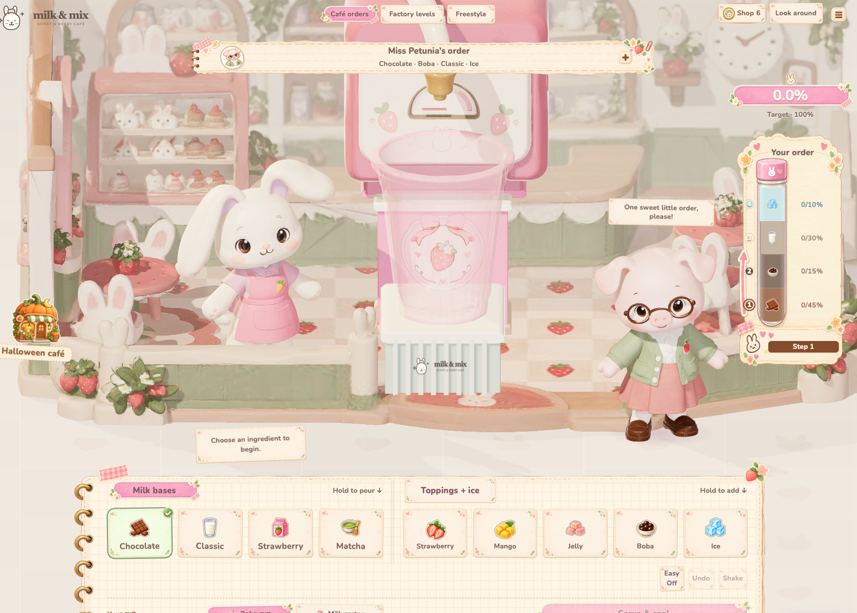 Bunny & Berry Café · Customer orders