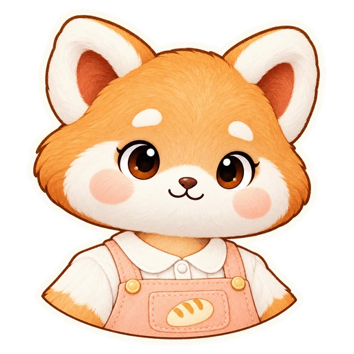 Waffle, the red panda from Milk & Mix